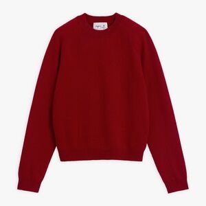 Agnès B. Red Mongolian Cashmere Neige Sweater Jumper